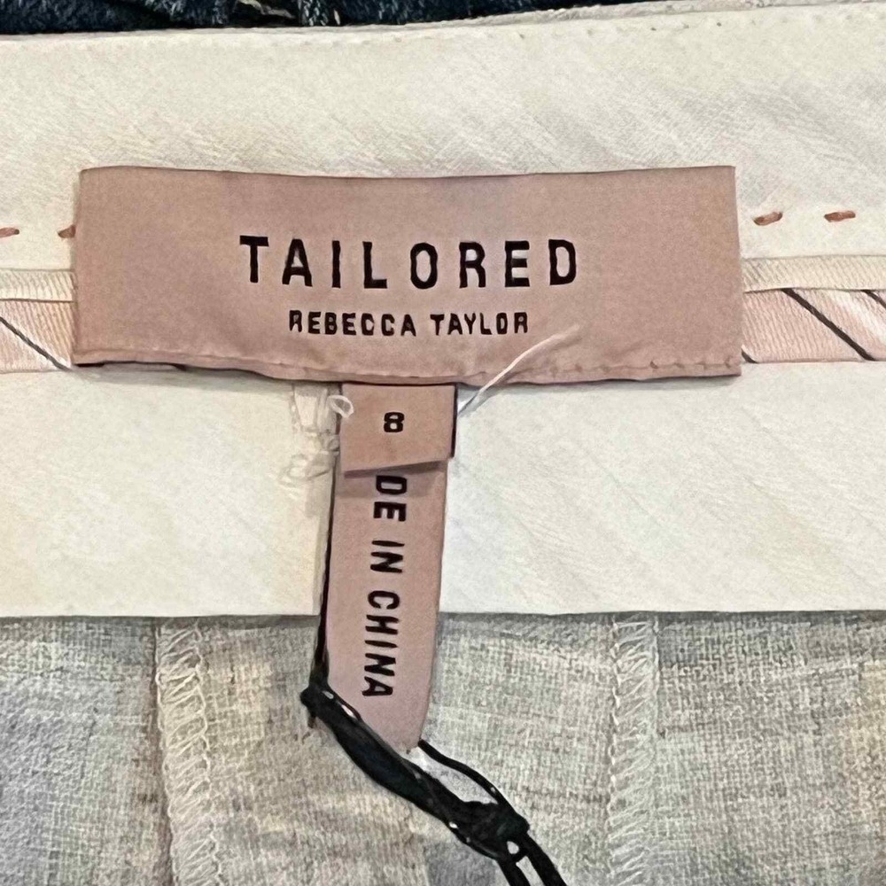 Rebecca Taylor Tailored Clean Suiting Pants‎ Light Heather Career Trouser 8 NWT - Picture 15 of 16